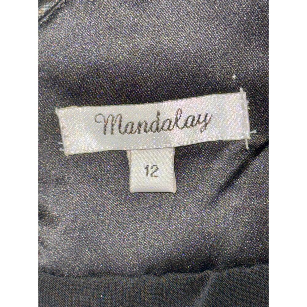 NWT Mandalay Grey Leopard Black Brown Silk Sleeveless Maxi Evening Dress Size 12 - Picture 12 of 16